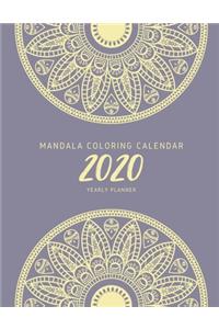 Mandala Coloring Calendar 2020