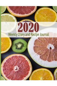 2020 Weekly Diary and Recipe Journal