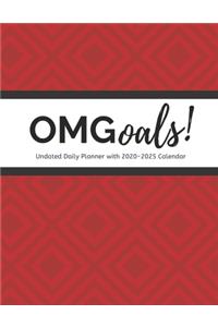 OMGoals Undated Daily Planner with 2020-2025 Calendar