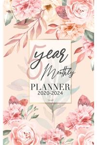 5 year monthly Small planner 2020-2024