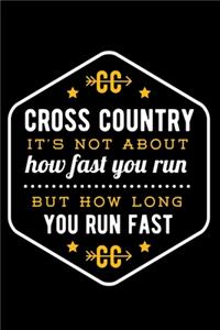 Cross Country It's Not About How Fast You Run But How Long You Run Fast