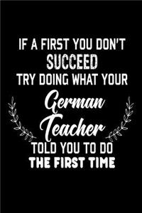 If At First You Don't Succeed... Try Doing What Your German Teacher Told You To