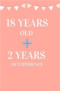 18 Years Old + 2 Years of Experience
