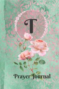 Letter T Personalized Monogram Praise and Worship Prayer Journal