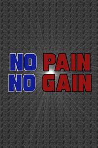 No Pain No Gain: Journal, Diary, Colorful, Unique, Motivational Notebook (100 Pages, Lined, 6 X 9)