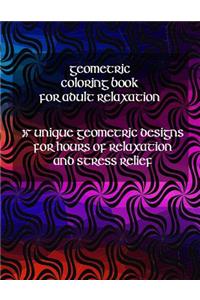 Geometric Coloring Book for Adult Relaxation