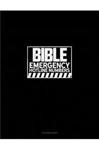Bible Emergency Hotline Numbers: 3 Column Ledger