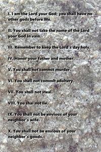 Religious Journal Ten Commandments Modern Stone