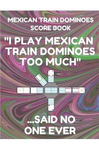 Mexican Train Dominoes Score Book