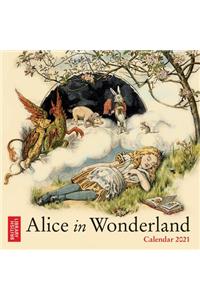 British Library - Alice in Wonderland Mini Wall calendar 2021 (Art Calendar)