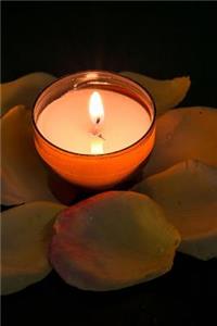 Tea Light Candle and Rose Petals Journal