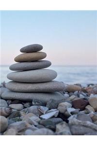 Ocean Meditation Rock Lined Notebook Journal