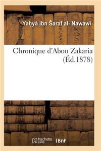 Chronique d'Abou Zakaria