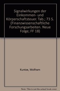 Signalwirkungen Der Einkommen- Und Korperschaftsteuer