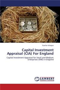 Capital Investment Appraisal (CIA) for England