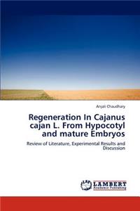 Regeneration In Cajanus cajan L. From Hypocotyl and mature Embryos