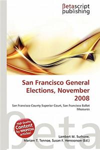 San Francisco General Elections, November 2008