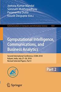 Computational Intelligence, Communications, and Business Analytics