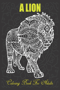 Lion Coloring Book For Adults
