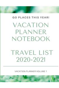 Vacation Planner Notebook