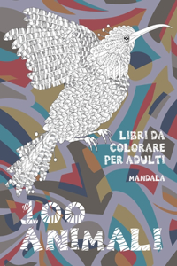 Libri da colorare per adulti - Mandala - 100 Animali