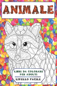 Libri da colorare per adulti - Livello facile - Animale