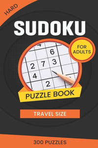 hard suduko puzzle book for adults travel size 300 puzzles