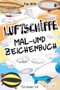 Luftschiffe Malbuch und Zeichnung