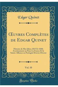 Oeuvres Complètes de Edgar Quinet, Vol. 10