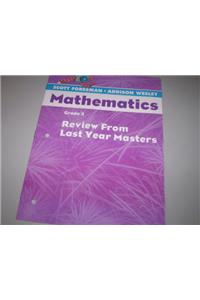 Scott Foresman Addison Wesley Math 2004 Review from Last Year Masters Grade 3