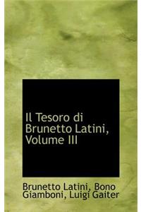 Il Tesoro Di Brunetto Latini, Volume III