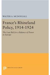 France's Rhineland Policy, 1914-1924
