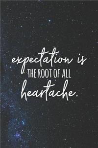 Expectation Is The Root Of All Heartache