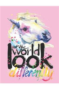 Unicorn Composition Notebook for Back to School for Girls Creative Inspiration Quote for Elementary Students Wide Ruled Journal