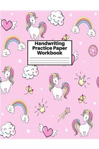 Handwriting Practice Paper Workbook