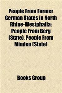 People from Former German States in North Rhine-Westphalia