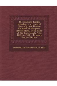 The Emmons Family Genealogy