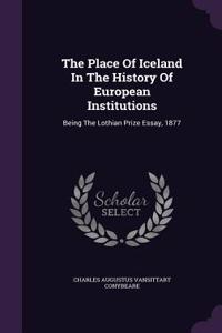 The Place Of Iceland In The History Of European Institutions