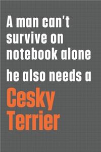 A man can't survive on notebook alone he also needs a Cesky Terrier