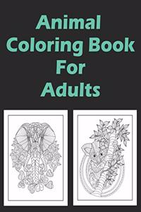 Animal Coloring Book For Adults