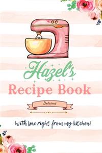 Hazel Personalized Blank Recipe Book/Journal for girls and women