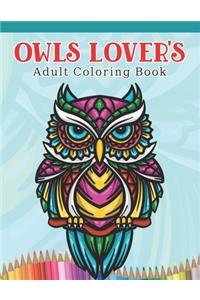 Owls Lover's Adult Coloring Book