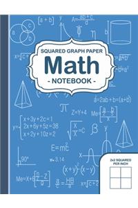 Graph Paper Math Squared Notebook