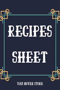 Recipes Sheet