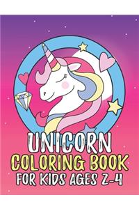 Unicorn Coloring Book for Kids Ages 2-4