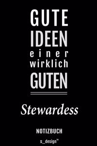 Notizbuch für Stewards / Stewardessen / Stewardess / Flugbegleiter / Flugbegleiterin