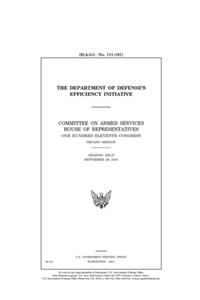 The Department of Defense's efficiency initiative