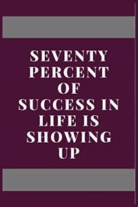 Seventy percent of success in life is showing up