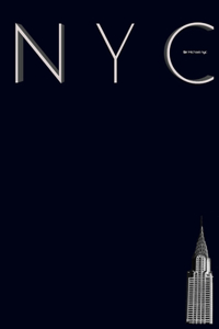 NYC Chrysler building midnight black grid style page notepad $ir Michael Limited edition