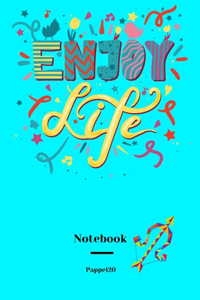 Lined Notebook Sagittarius Sign Cover Color Aqua 160 pages 6x9-Inches